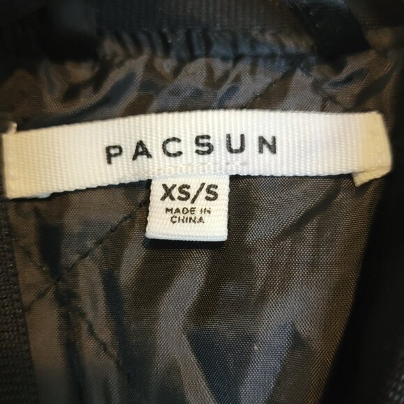 PacSuc Athletics Women's Black Varsity Jacket XS/S New With Tags - Picture 3 of 15